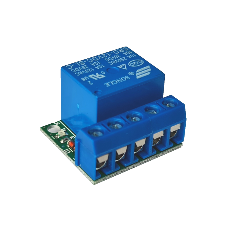 Relinis modulis 12V, su kontaktinėmis kaladėlėmis