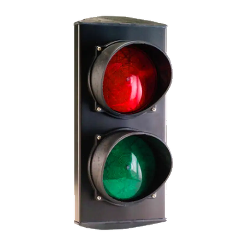 LED šviesoforas, raudona-žalia spalvos, lauko sąlygoms, su laikikliu. IĮ Signalita