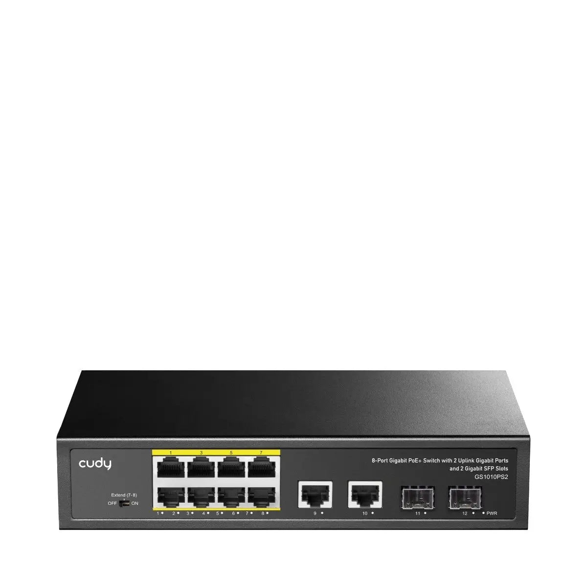 8 prievadų komutatorius CUDY GS1010PS2 (Nevaldomas, PoE) IĮ Signalita