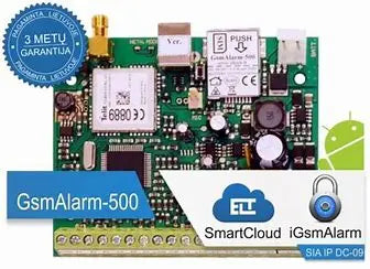 Apsaugos ir valdymo įrenginys GsmAlarm-500 IĮ Signalita