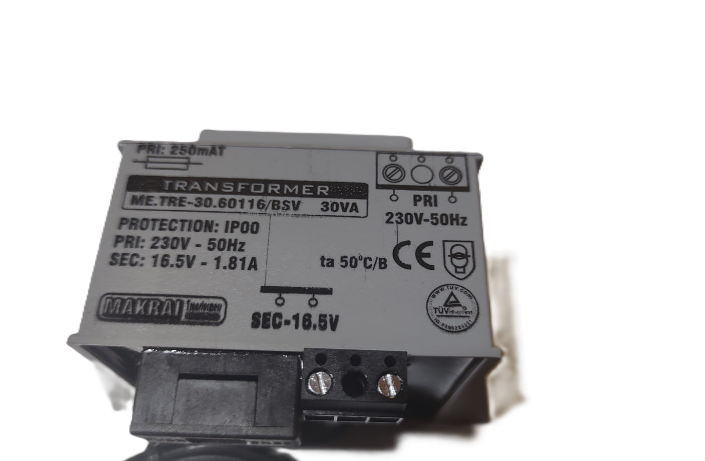 Transformatorius 16,5V/30VA/1,81A