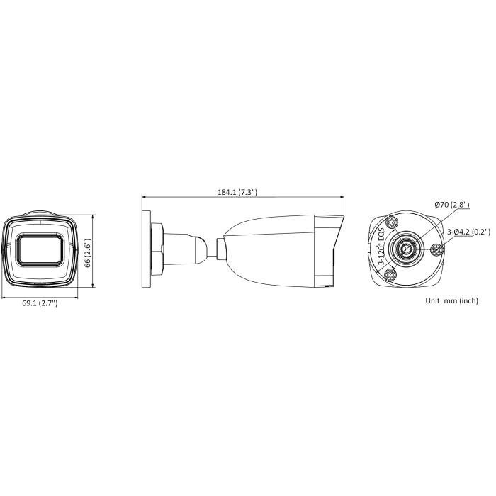 IP kamera HiLook bullet IPC-B140HA-LU F2.8