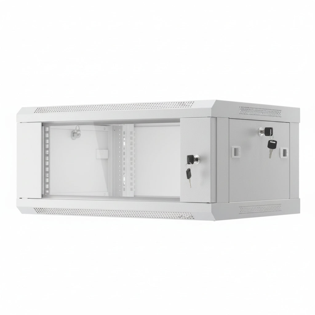 Komutacinė spinta 10'' pakabinama 6U 300x300x399mm (pilka, nesurinkta, IP20) ASP-3306