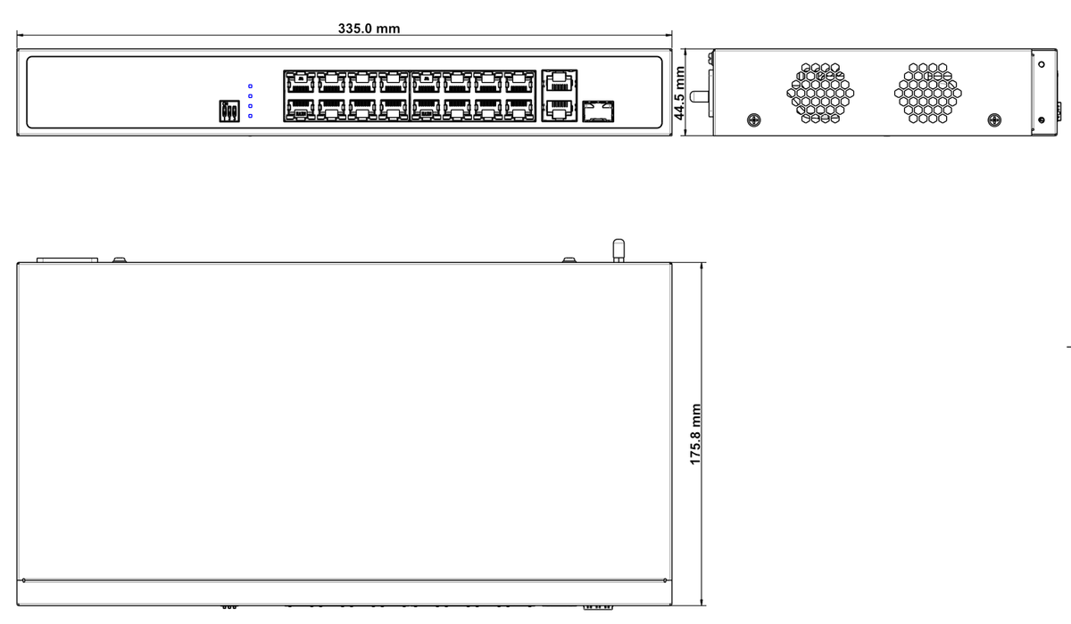 Switch 18 portų, Hikvision DS-3E0318P-E/M(C)