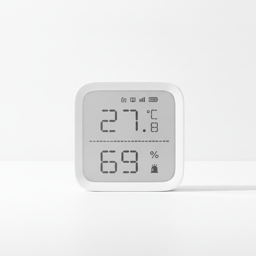 Hikvision temperatūros ir drėgmės matuoklis DS-PDTPH-E-WE AX PRO IĮ Signalita