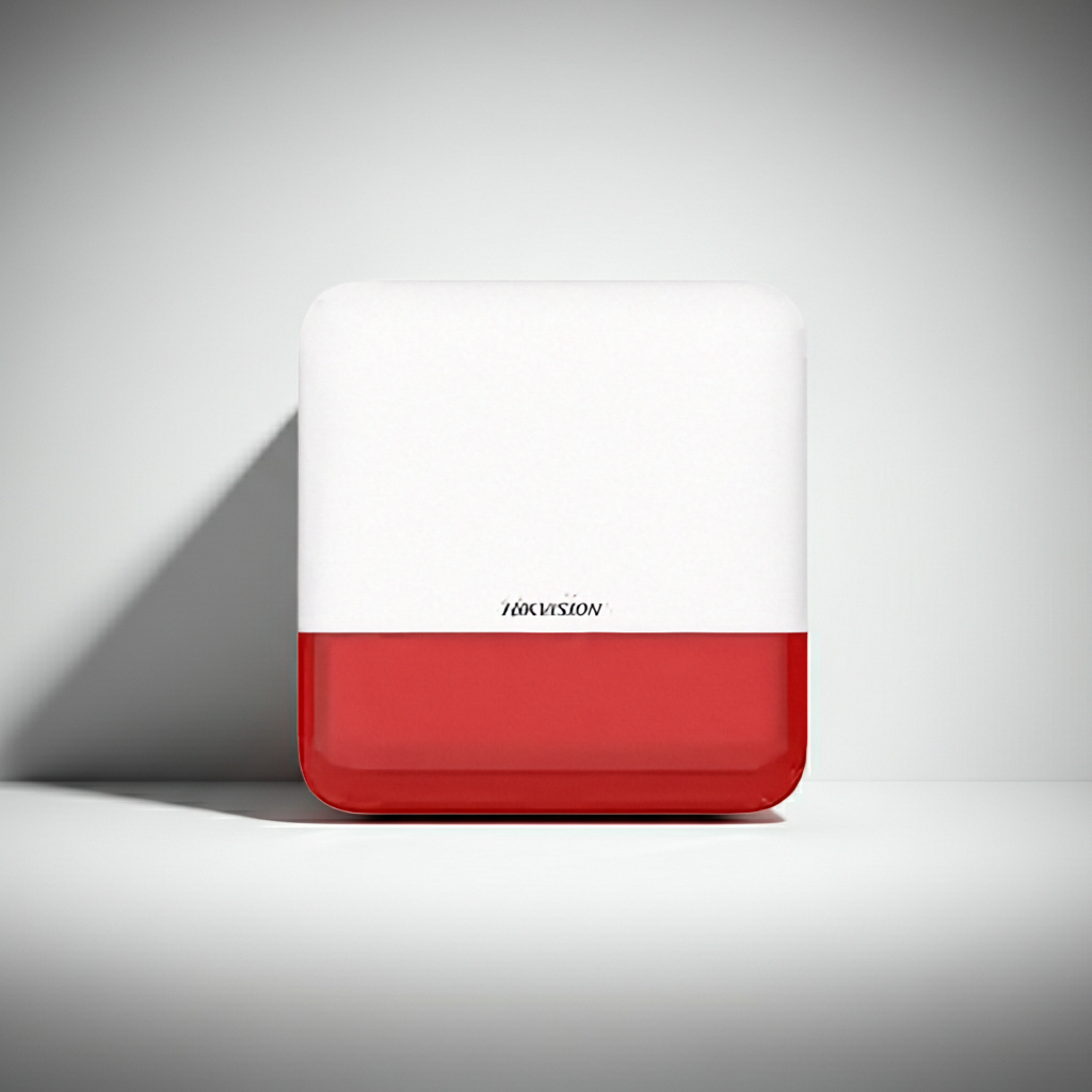 Hikvision lauko sirena DS-PS1-E-WE AX PRO (raudona) IĮ Signalita