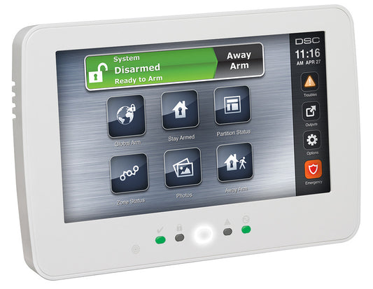 DSC NEO HS2TCHP Touchscreen 7" LCD keypad, white, Proxi