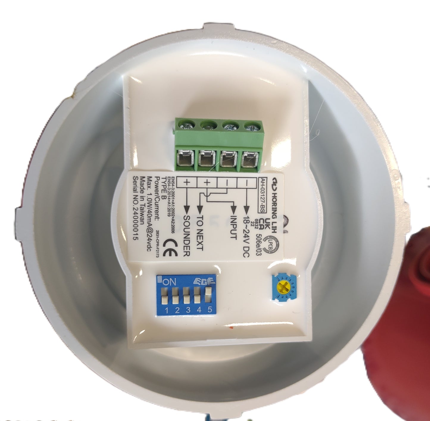 Priešgaisrinė sirena su blykste AH-03127BS 18-30V