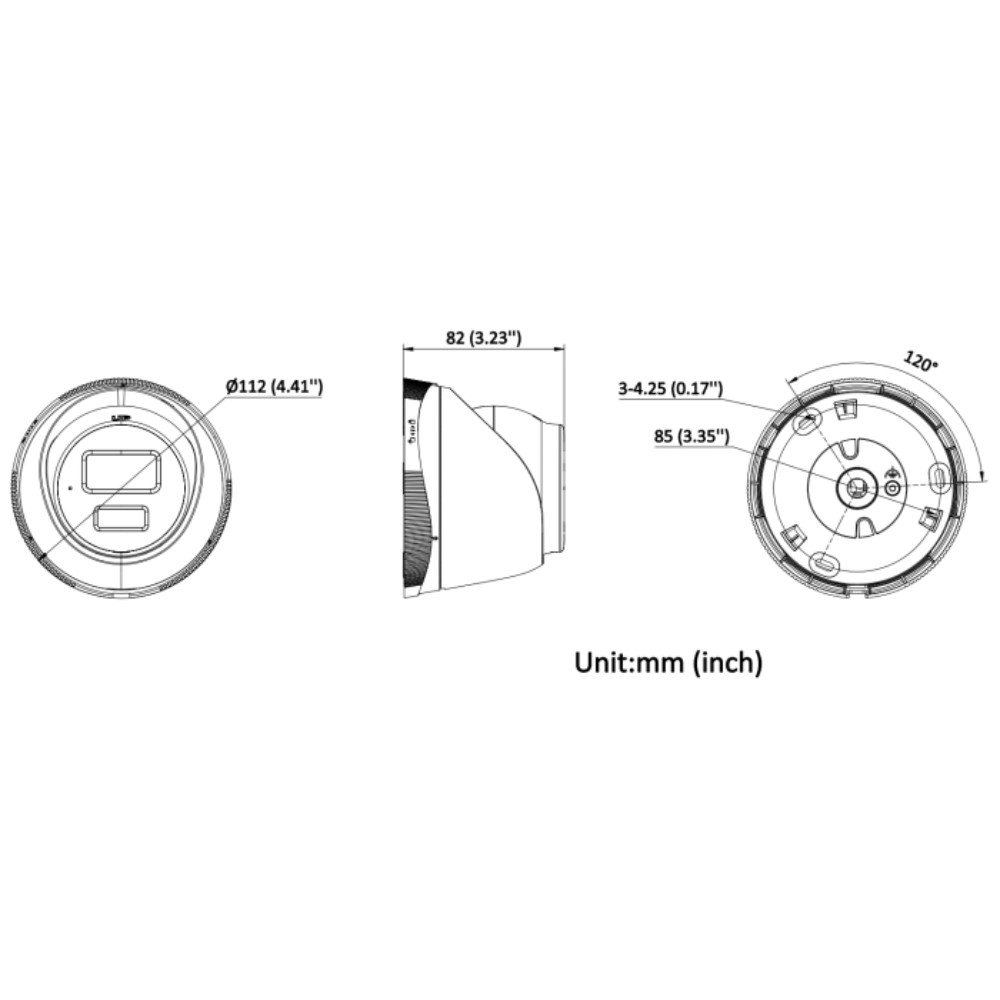 IP dome kamera HiLook IPC-T249HAA-LU F2.8